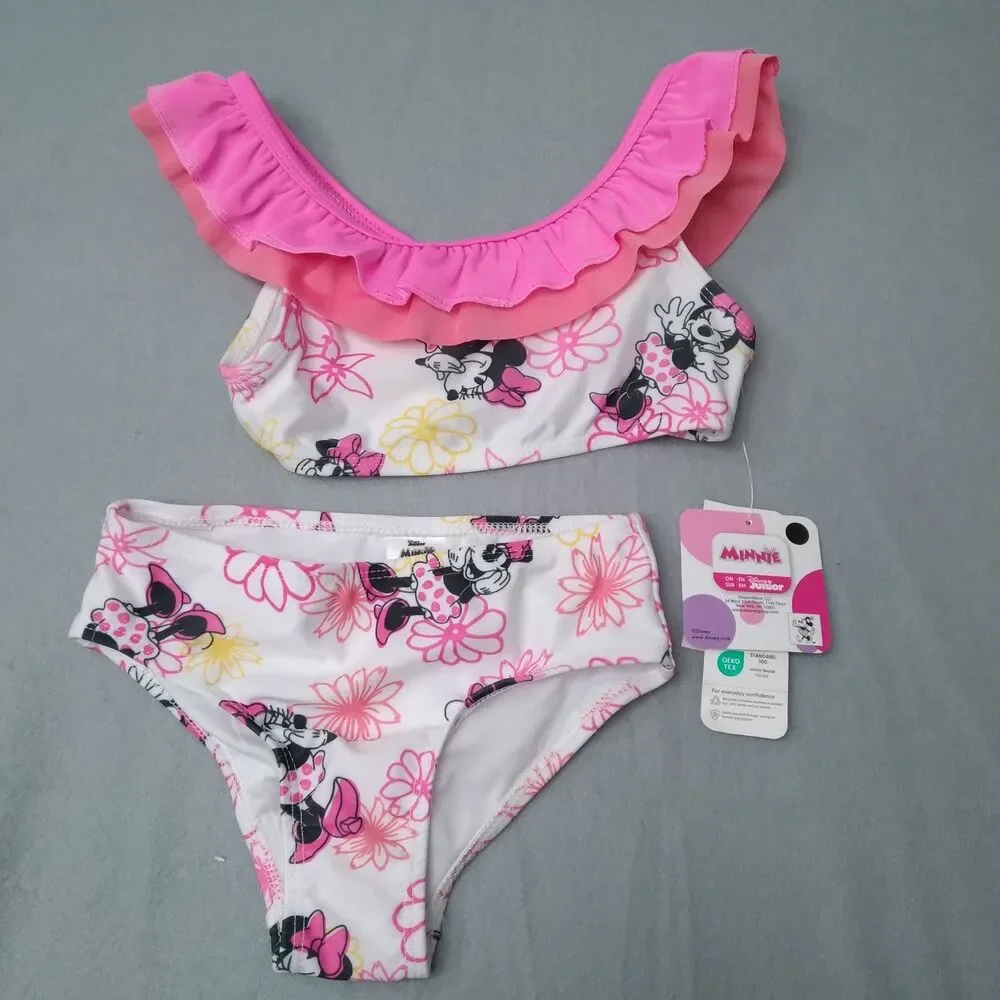 Disney Junior Minnie Mouse Toddler Girls Bikini Swimsuit Size 4T